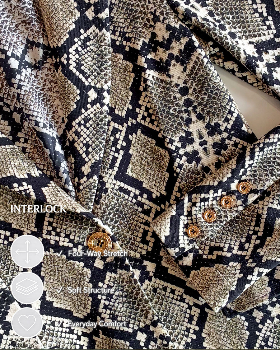 Kravitz Interlock Blazer Python