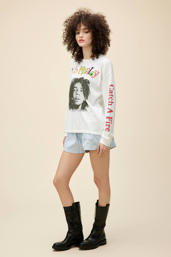 Bob Marley Catch A Fire Relaxed Long Sleeve