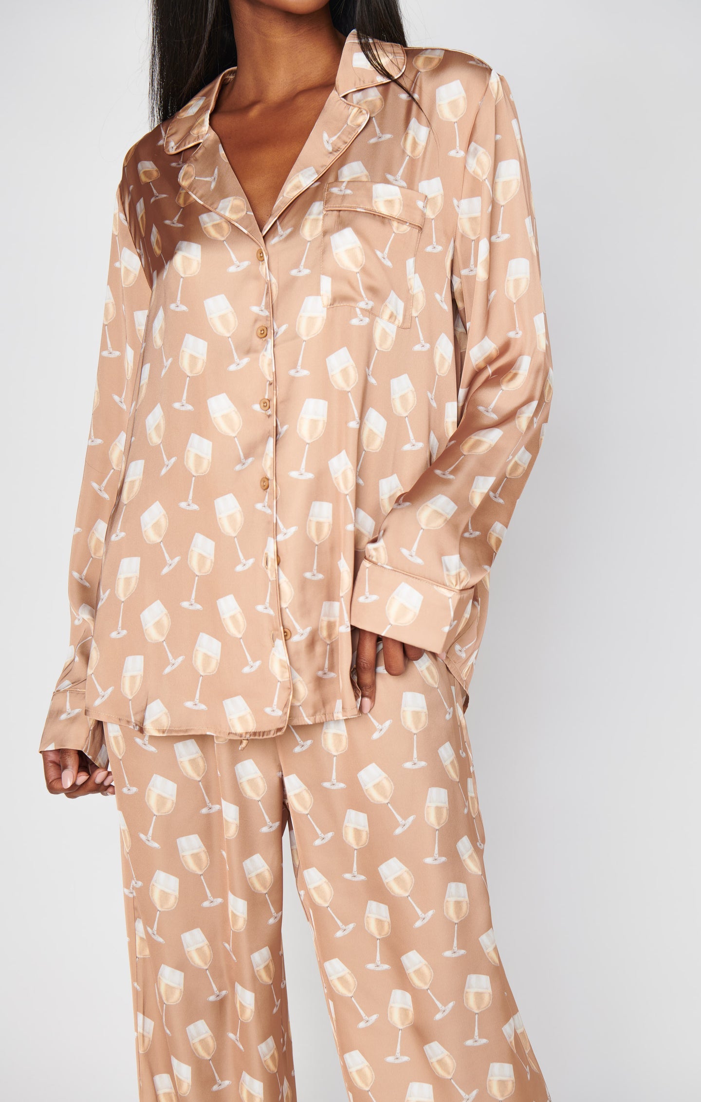 Classic PJ Set - White Wine Silky