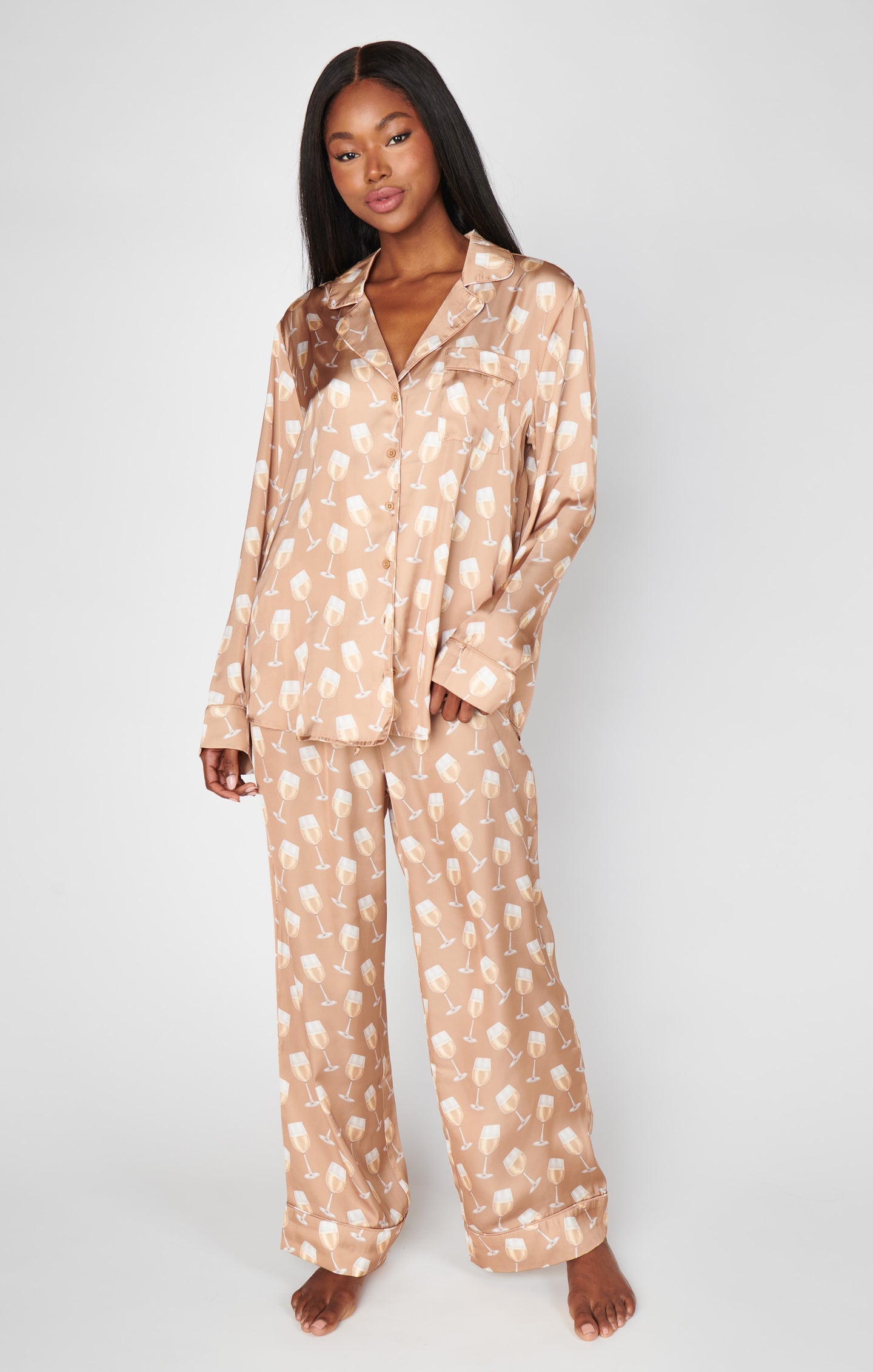Classic PJ Set - White Wine Silky