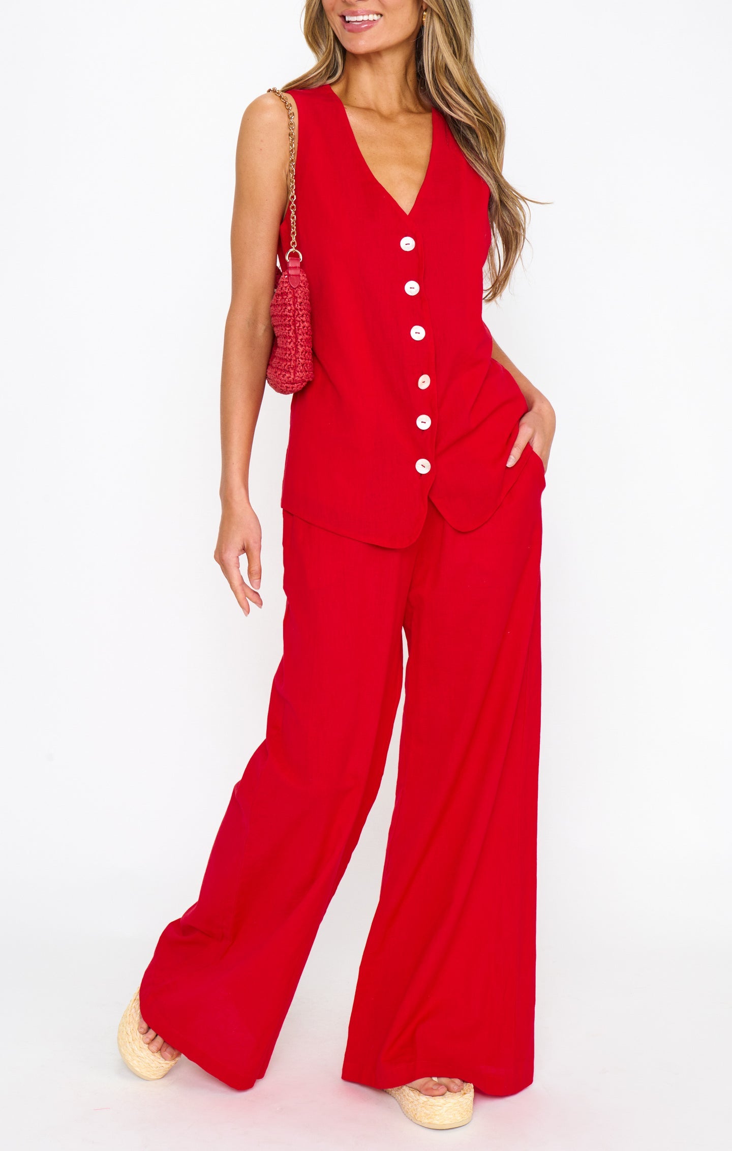 It Takes Two Top - Sundried Tomato Linen