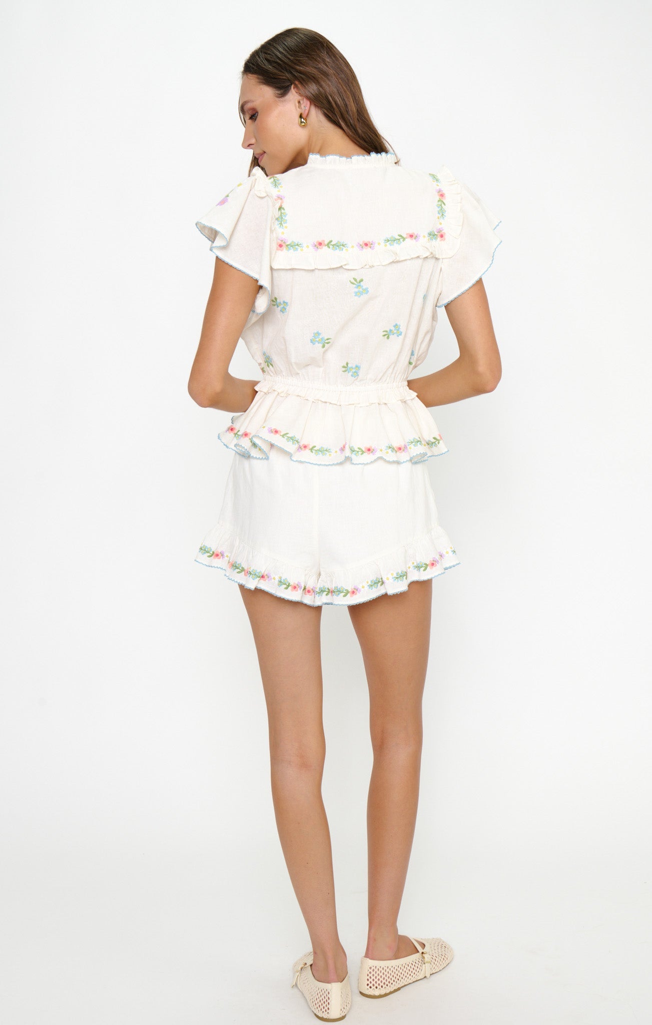 Cannes Shorts - Wild Meadow Embroidery