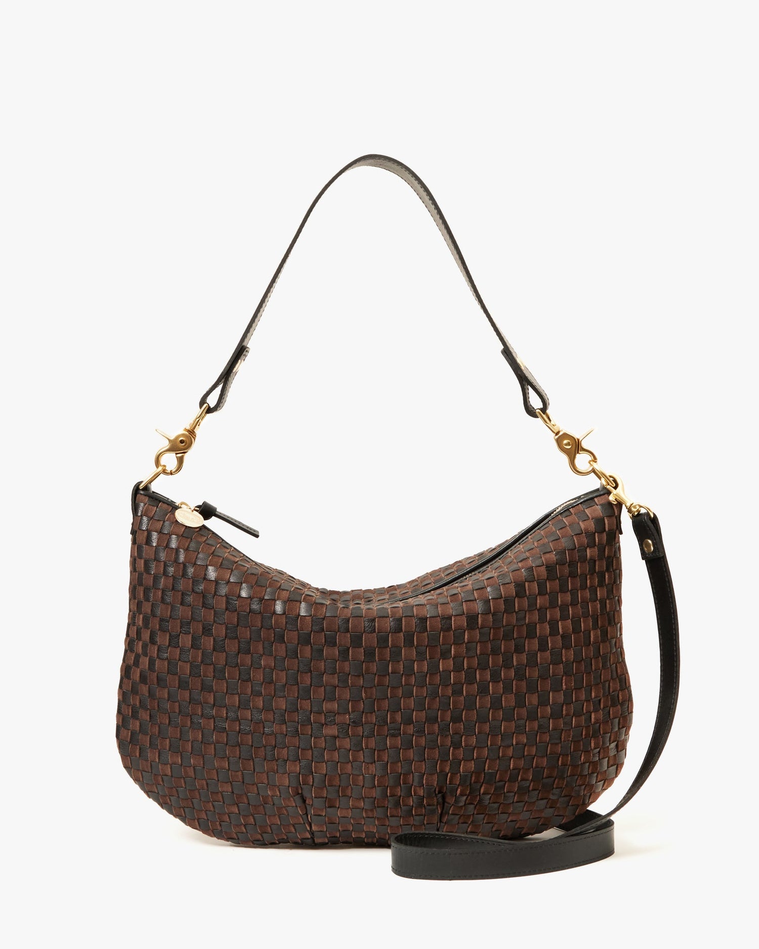 Moyen Messenger Black/Chocolate Woven Checker