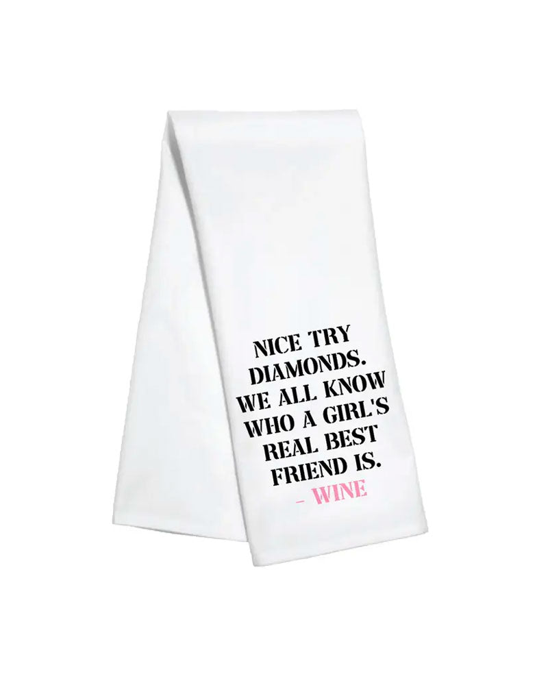 Nice Try Diamonds Kitchen Towel