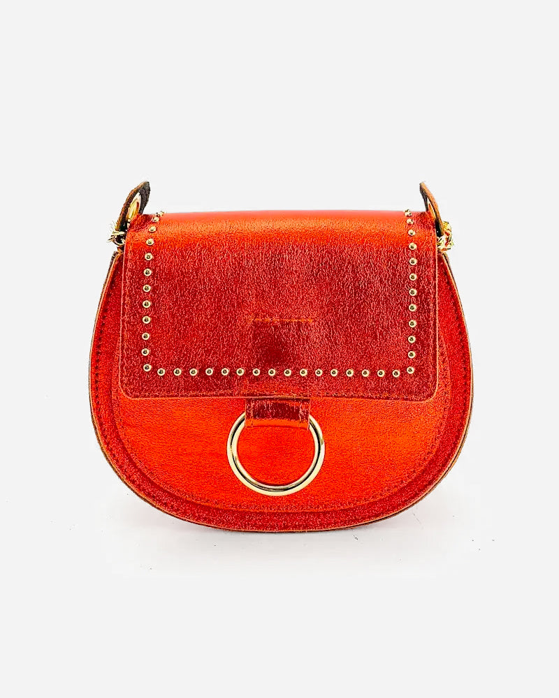 Marcie Genuine Leather Metallic Purse