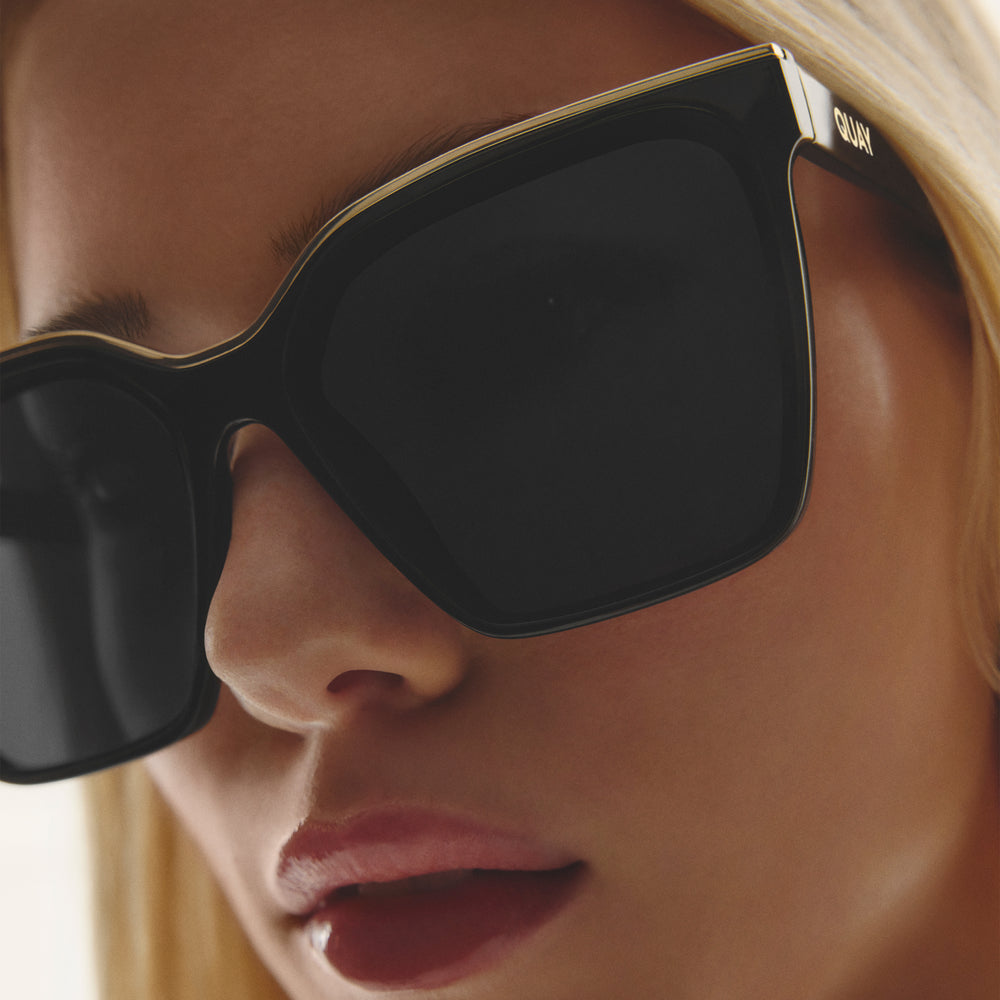 LEVEL UP - Black Gold Frame / Smoke Polarized Lens