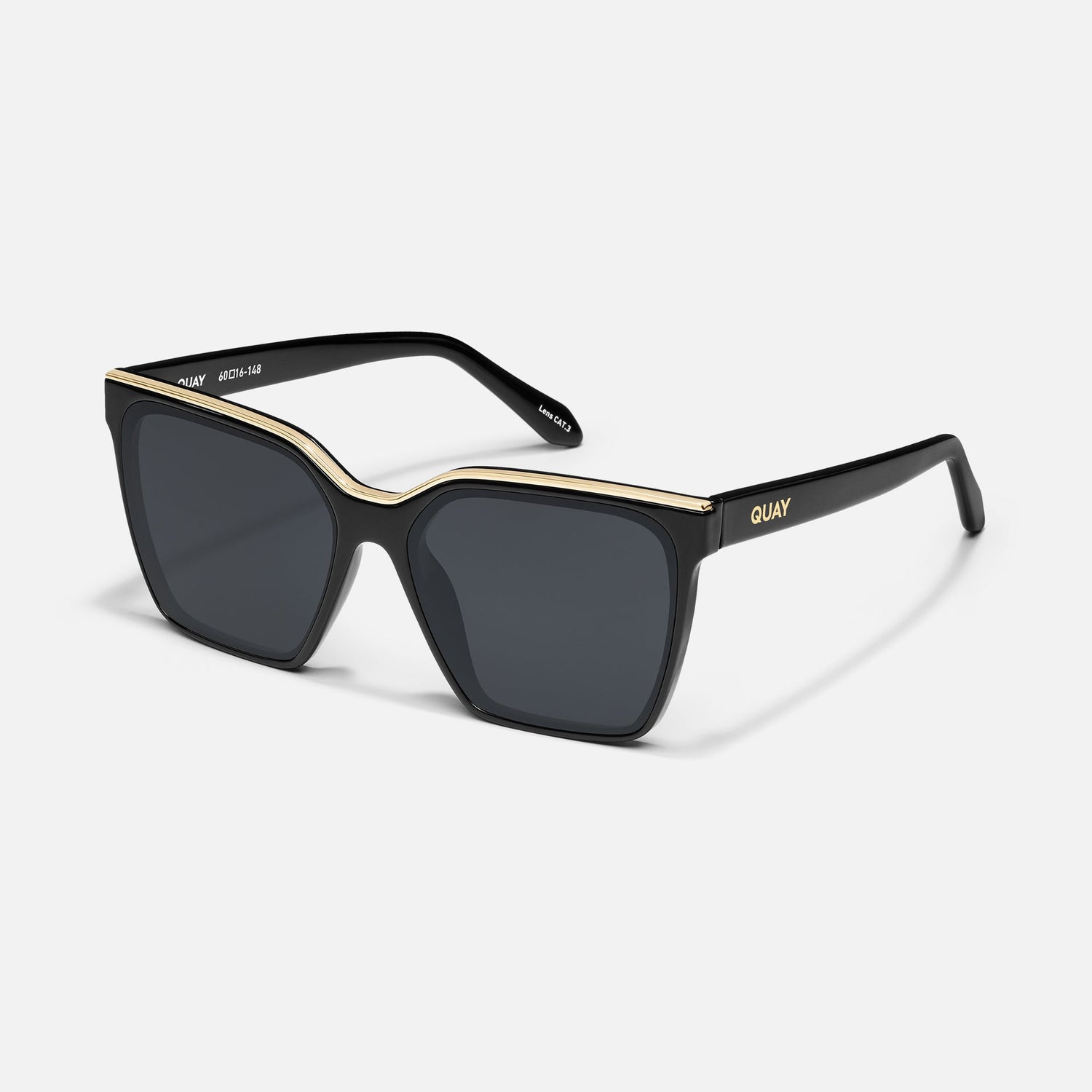 LEVEL UP - Black Gold Frame / Smoke Polarized Lens