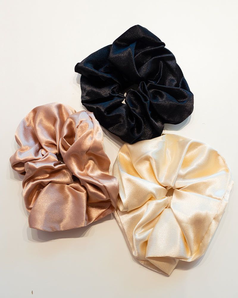 Oversized Silky Satin Scrunchies