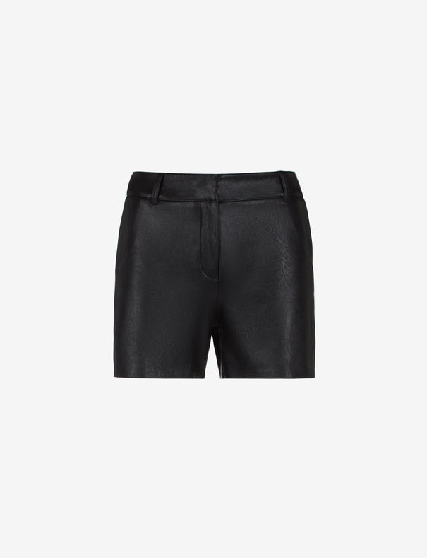 Faux Leather Tailored Short