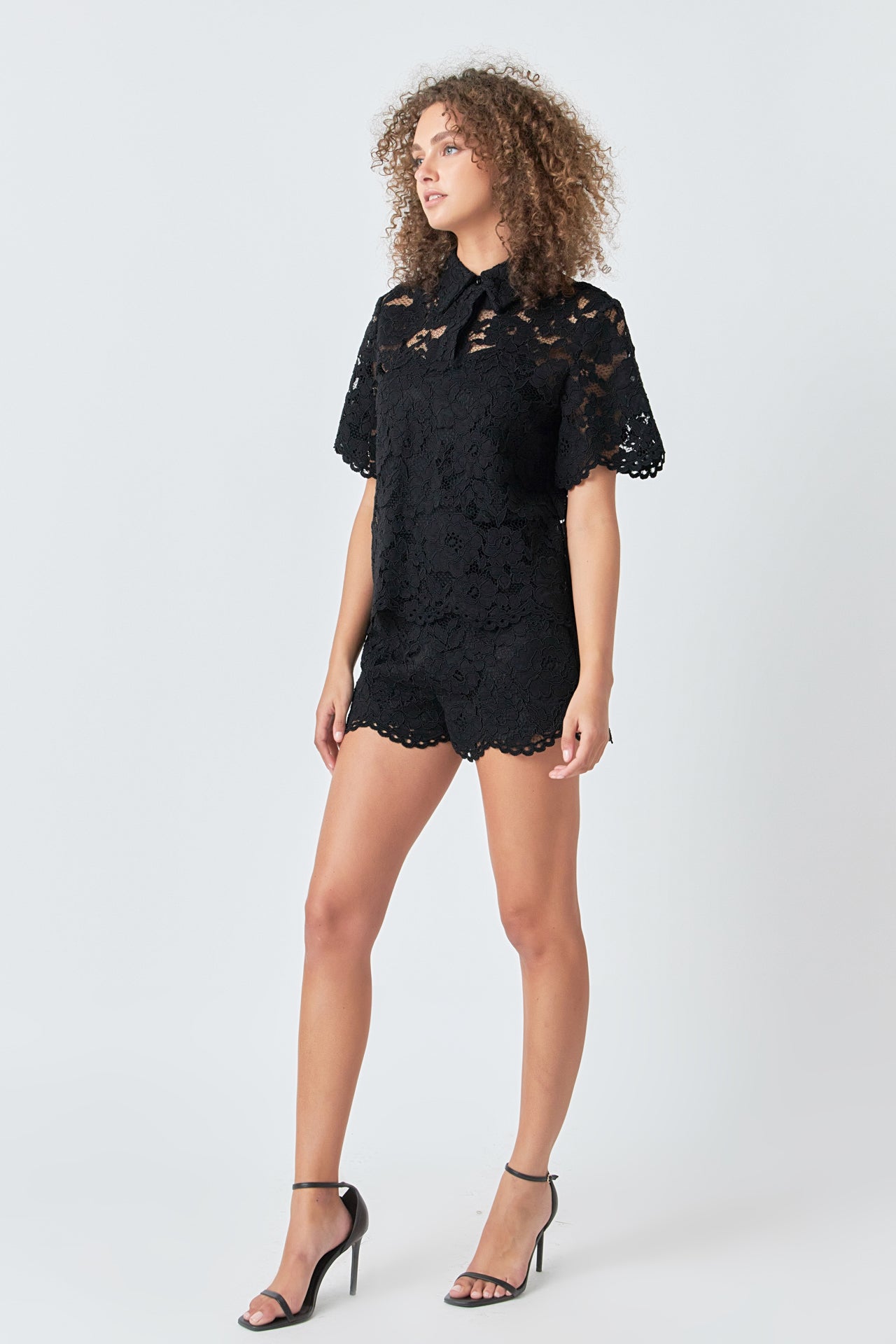 Lace Half Sleeves Top