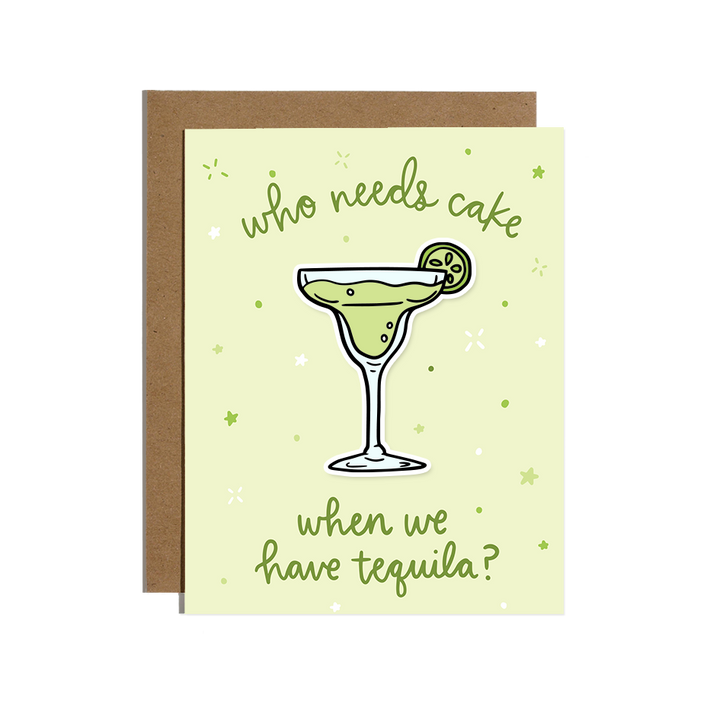 Cake Tequila Sticker Card