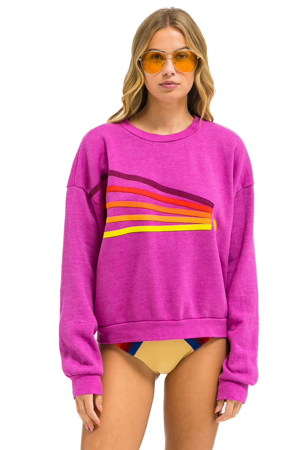 DAYDREAM RELAXED CREW SWEATSHIRT - MAGENTA