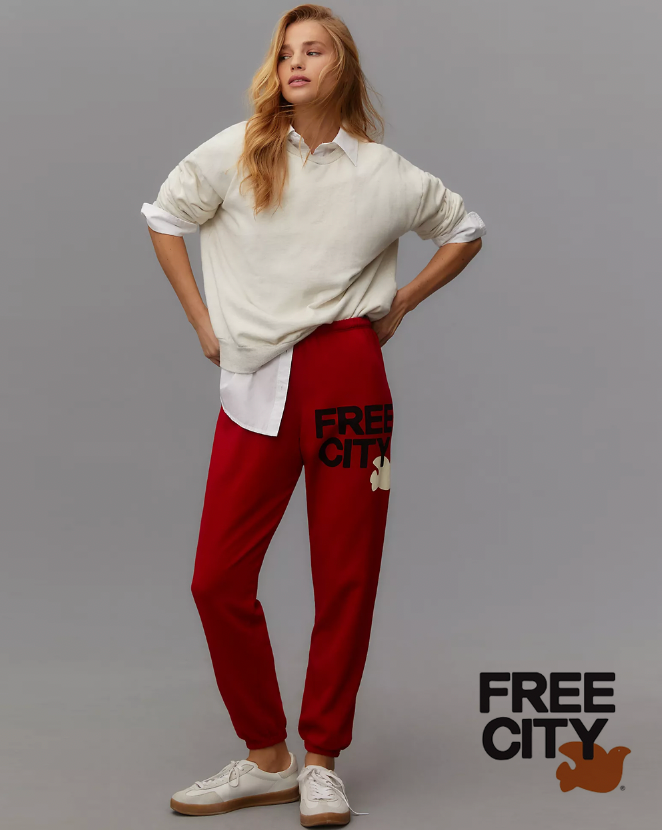 FREECITY Sweatpants - Artyard Red Cream