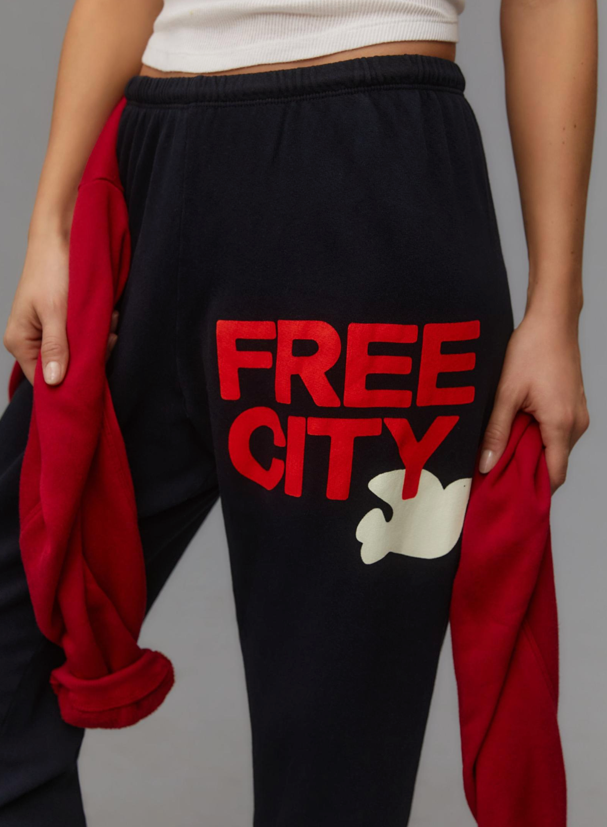 FREECITYlarge sweatpant - squids ink electric