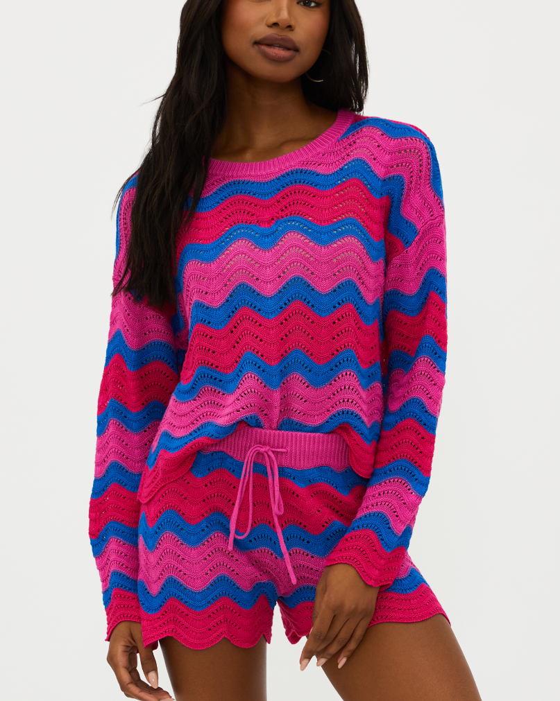 BEACH SWEATER ORCHID WAVE