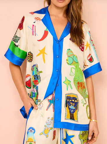 Ava Fun Print Shirt Set