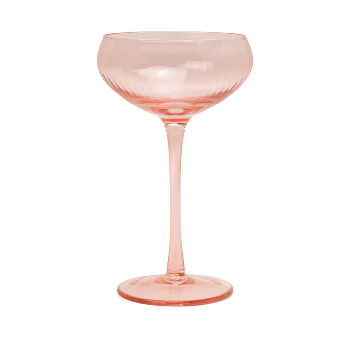 The Lou Coupe Glass in Blush (Set of 2)