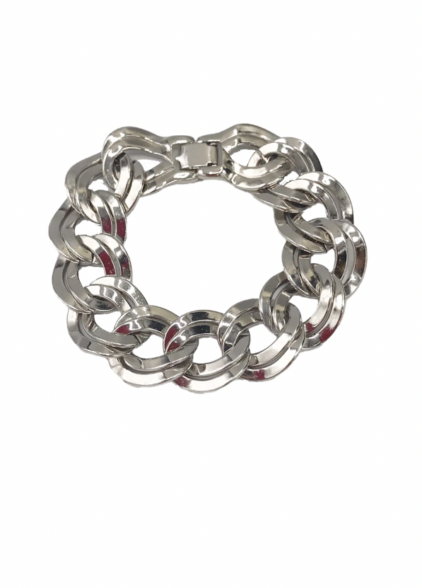 Vintage Silver Tone Link Bracelet