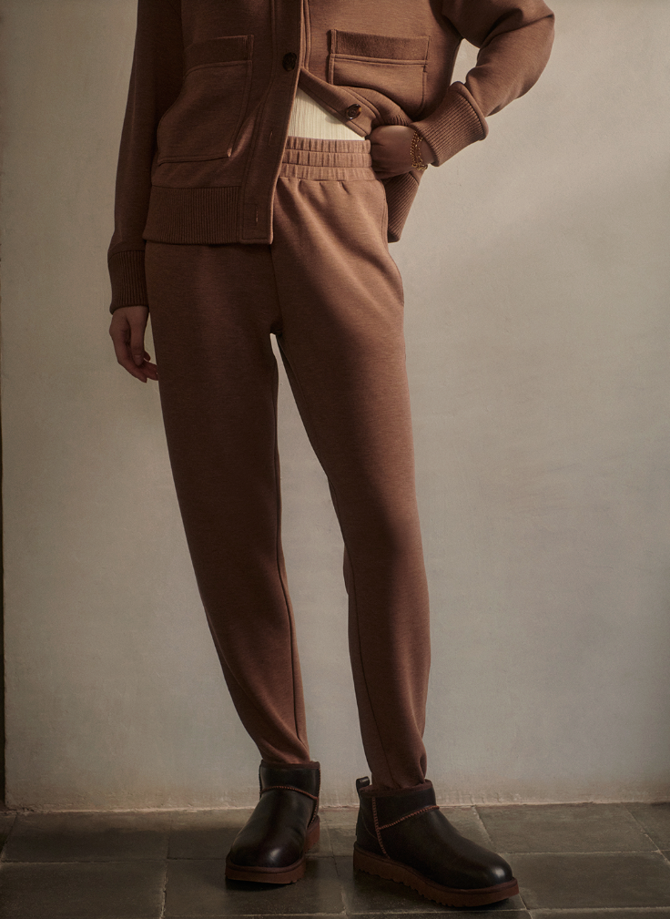 The Slim Zip Hem Pant 26" - Golden bronze marl