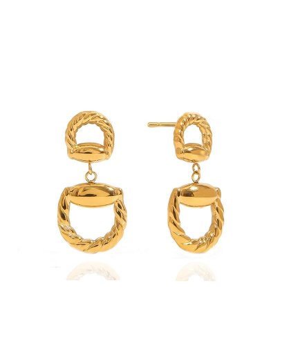 Horseshoe dangle earrings