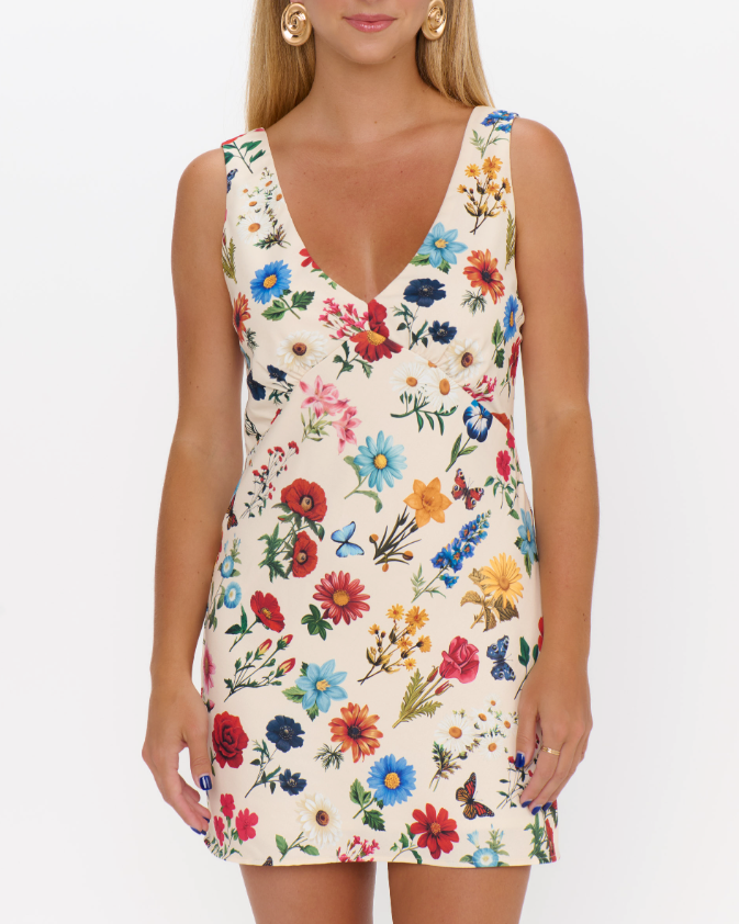 Emily Mini Dress - French Floral