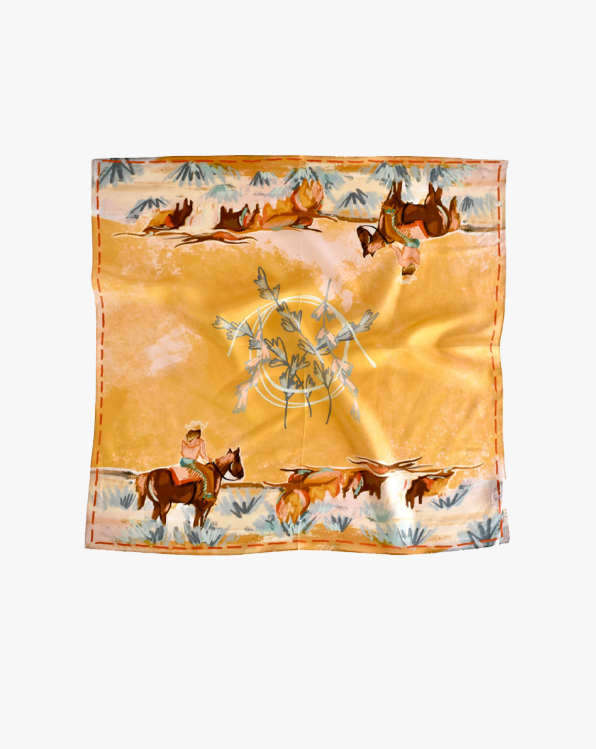 Longhorn Open Range Cowgirl Wild Rag Scarf