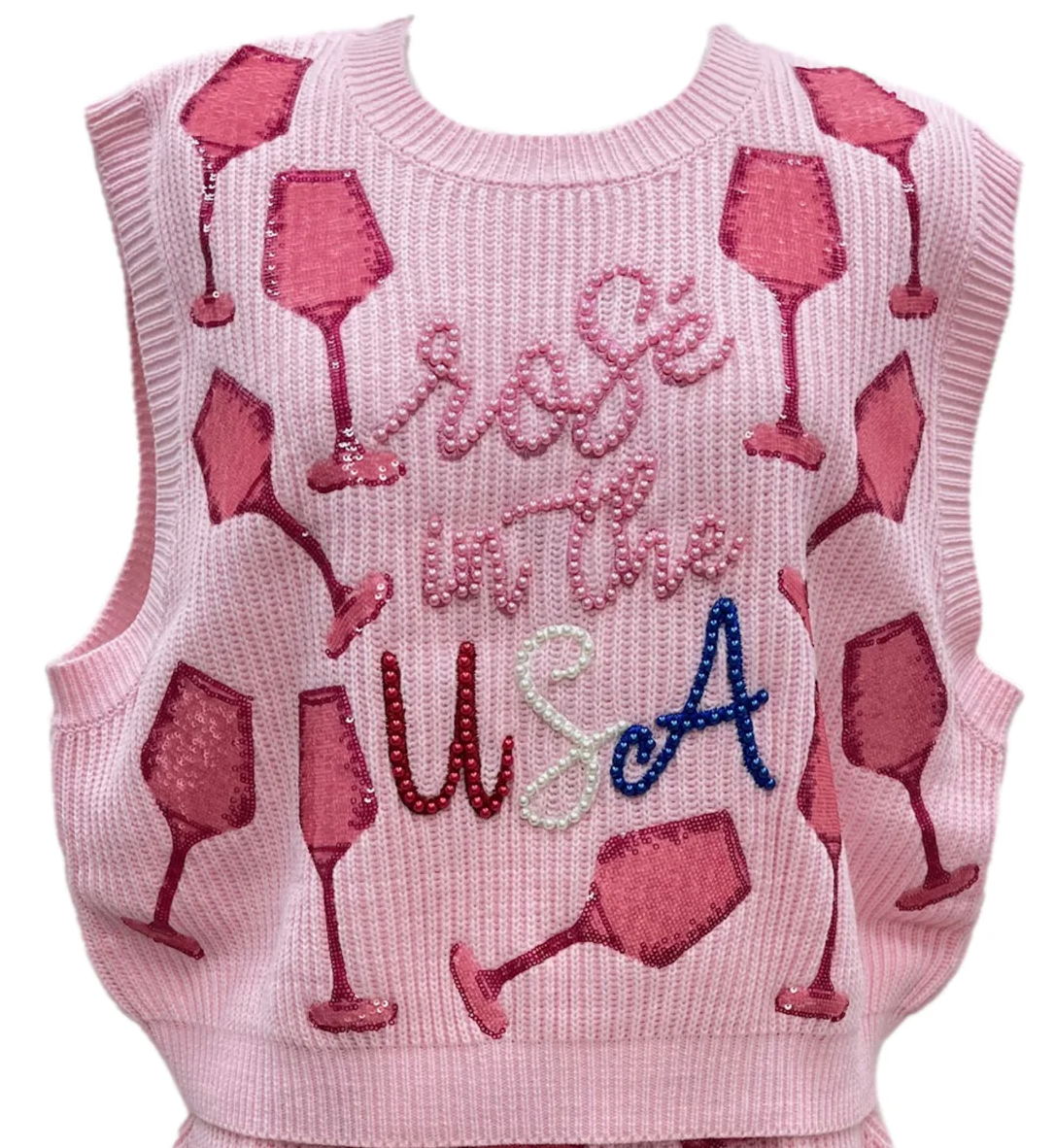 'ROSE’ IN THE USA' QUEEN OF SPARKLES VEST