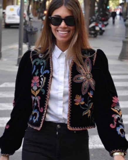 Vintage Floral Embroidered Cardigan Jacket