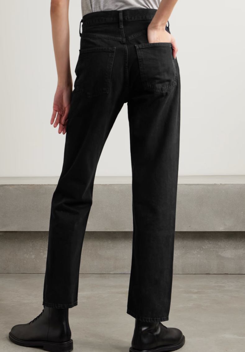 90's Pinch Waist High Rise Straight In Crushed
