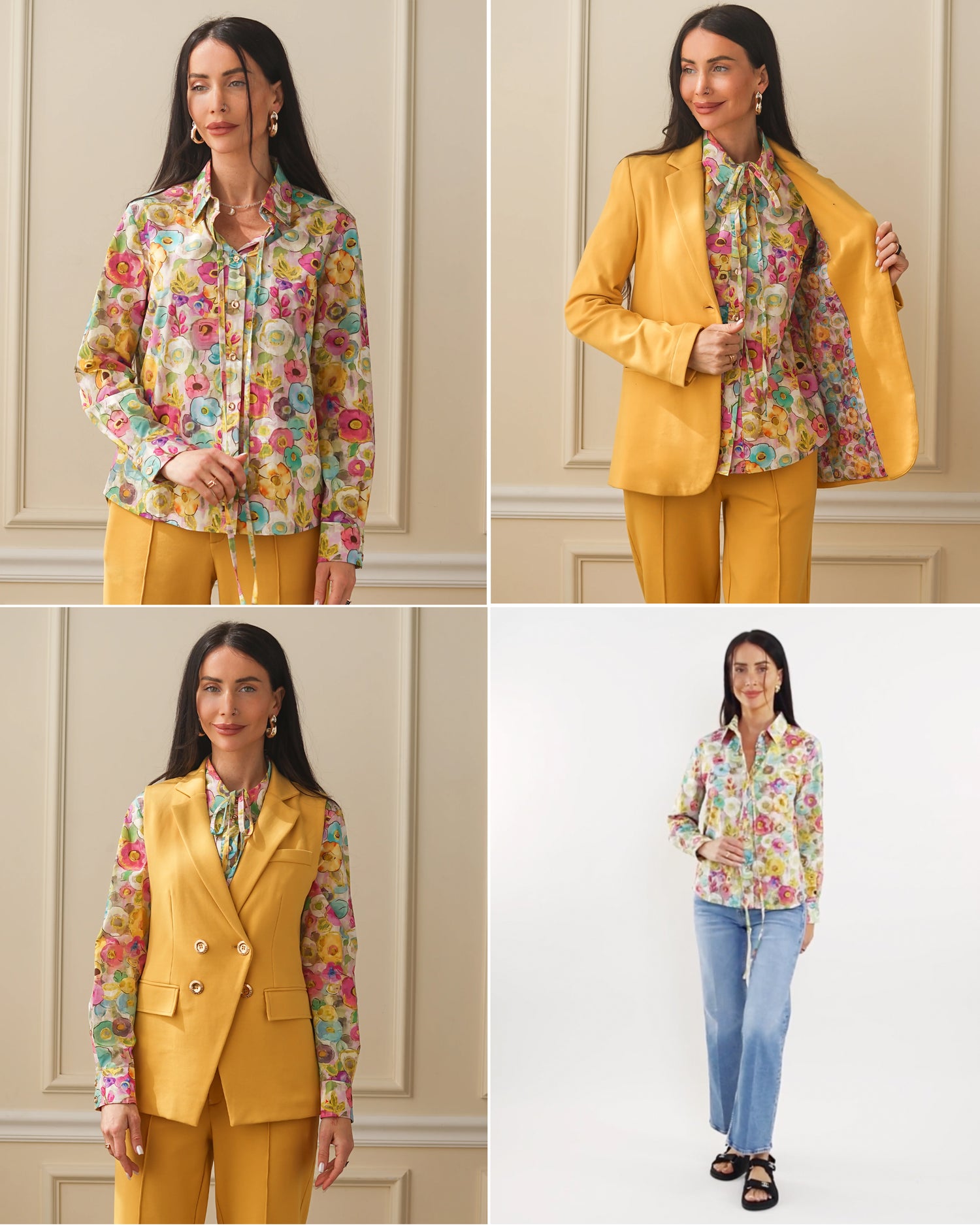 Secretariat Poplin Shirt - Flower Garden