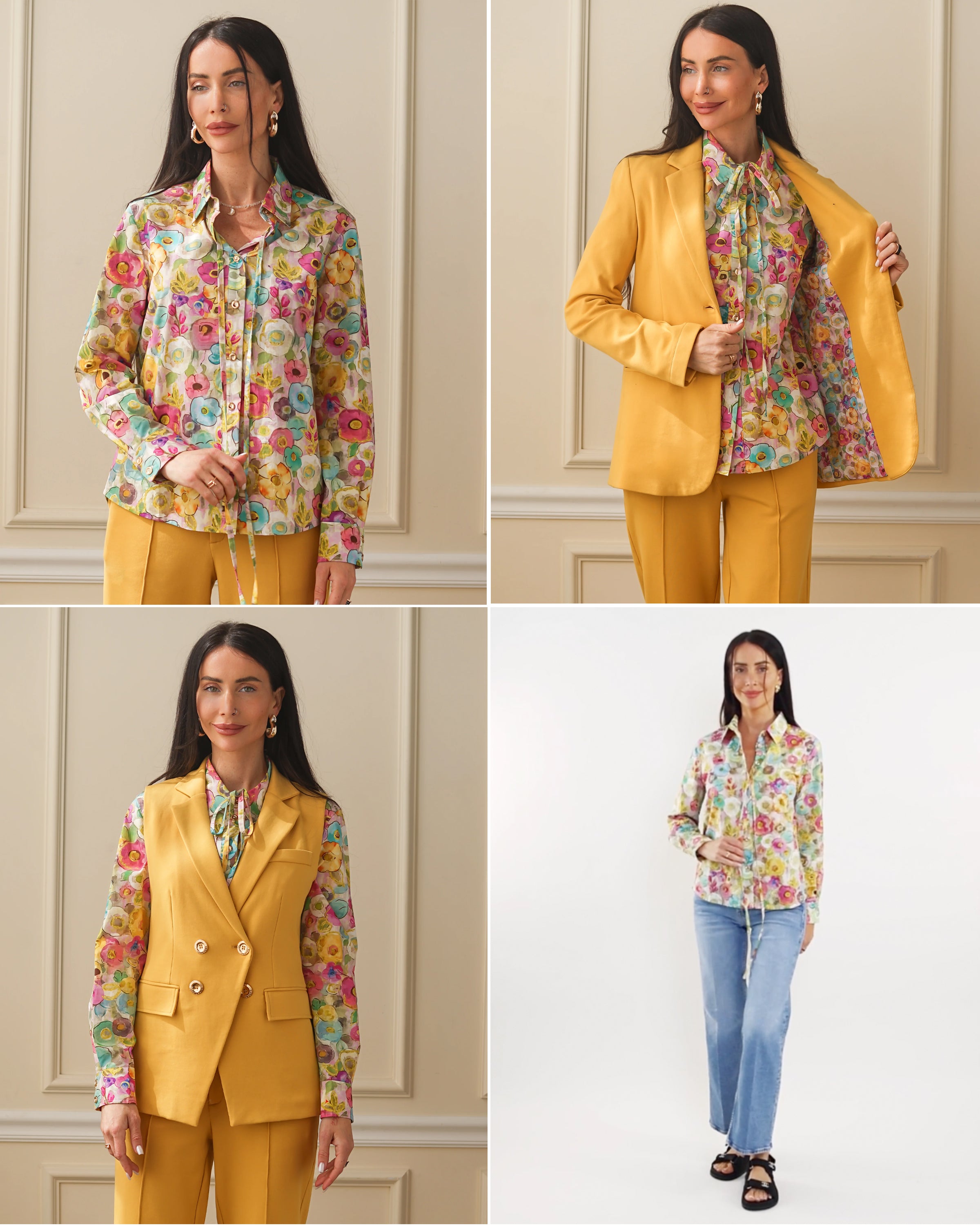 Secretariat Poplin Shirt - Flower Garden