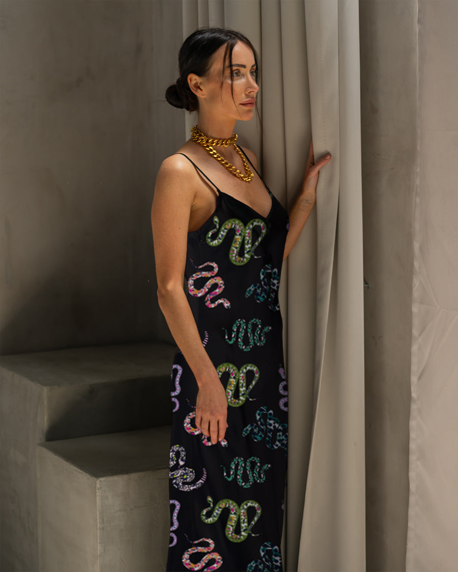 snake print satin dress Sexy Sasha Satin Dress - Snake Print, XS Ellae Lisque | Flattering Satin Dress for Date Nights & Parties