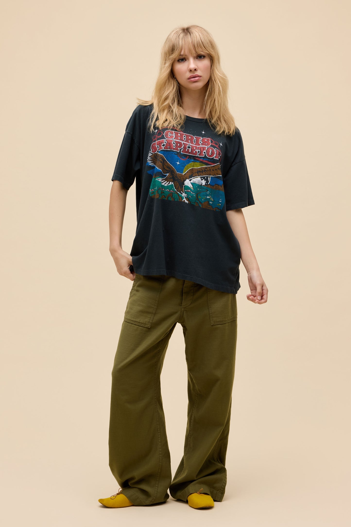 Chris Stapleton Wild Eagle Cotton Graphic T-Shirt