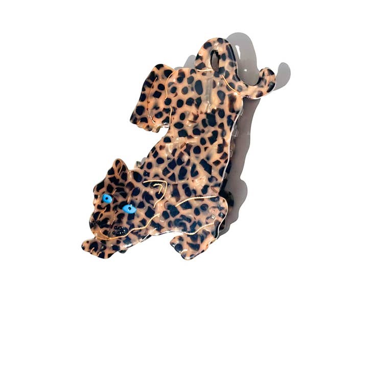 Hand-Painted Leopard Claw Hair Clip | Eco-Friendly