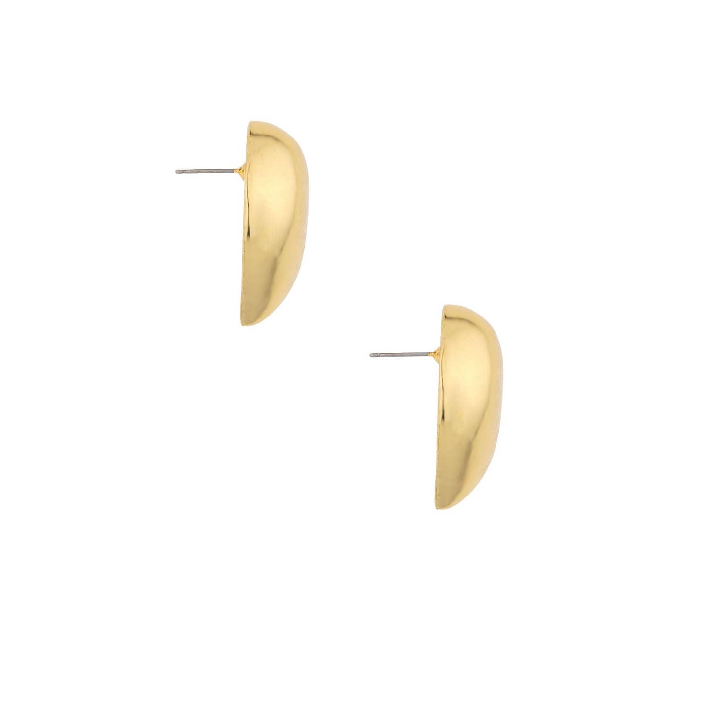 18k Gold Plated Heart Stud Earrings 2