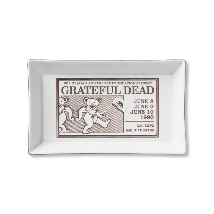 Ceramic Tray-Grateful Dead Concert Ticket