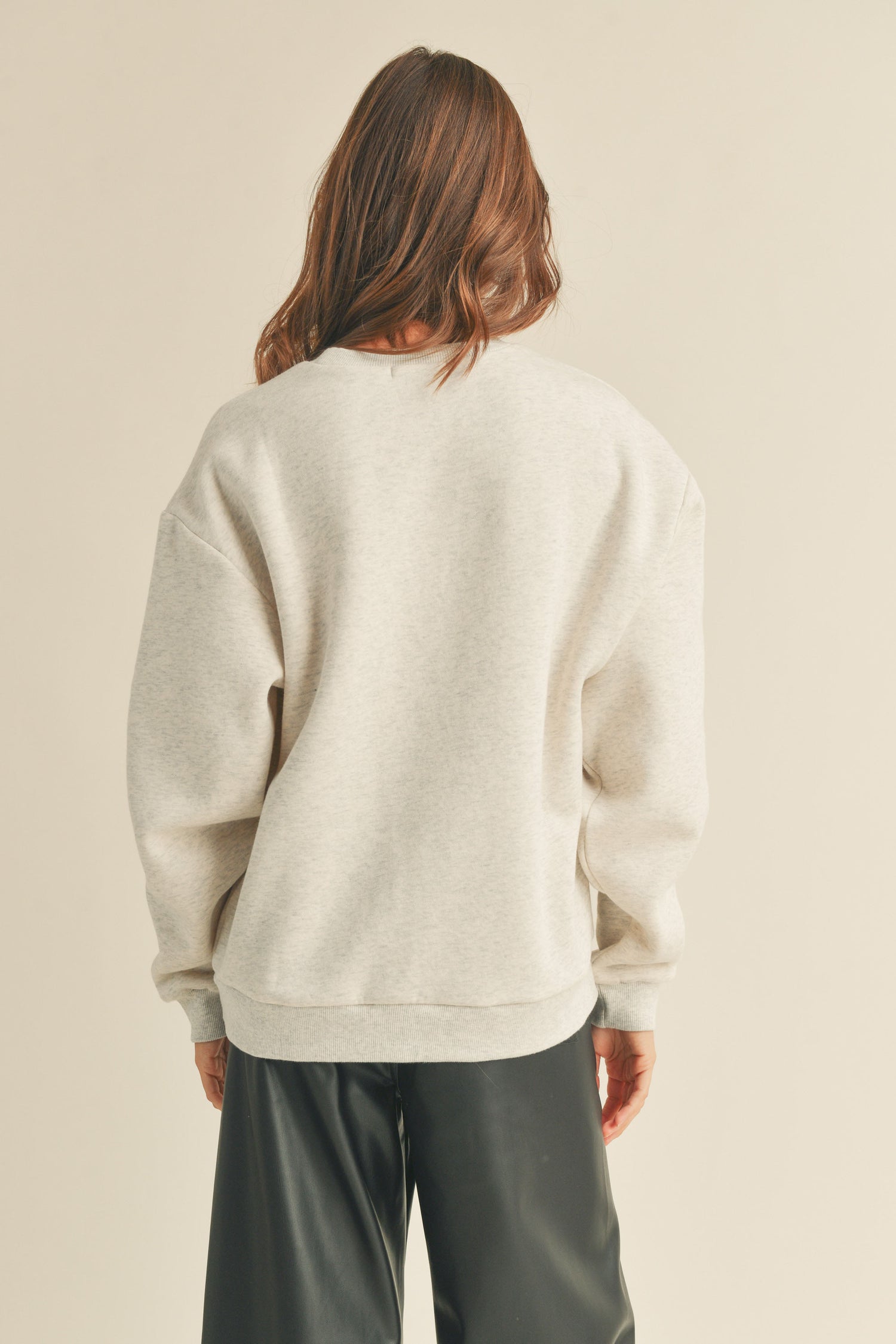 Boucle Letter Patch Sweat Shirts 3