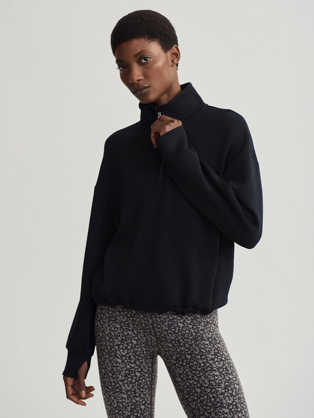 Sian Cropped Half-Zip Midlayer