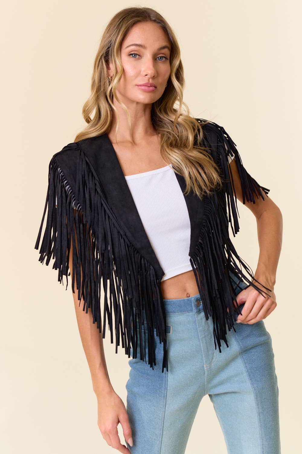 Stephanie FRINGE SUEDE Cape