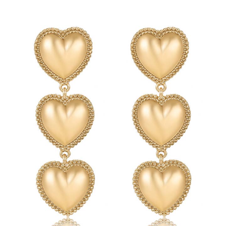 Golden Love Drop Dangle Earrings