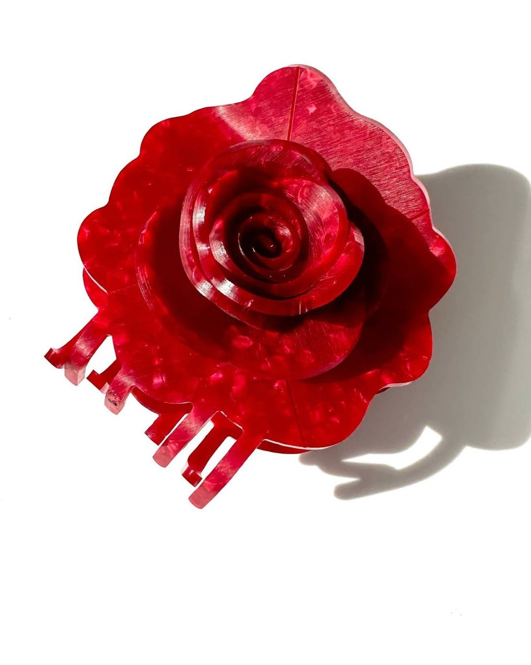 Handmade Origami Rose Flower Claw Hair Clip