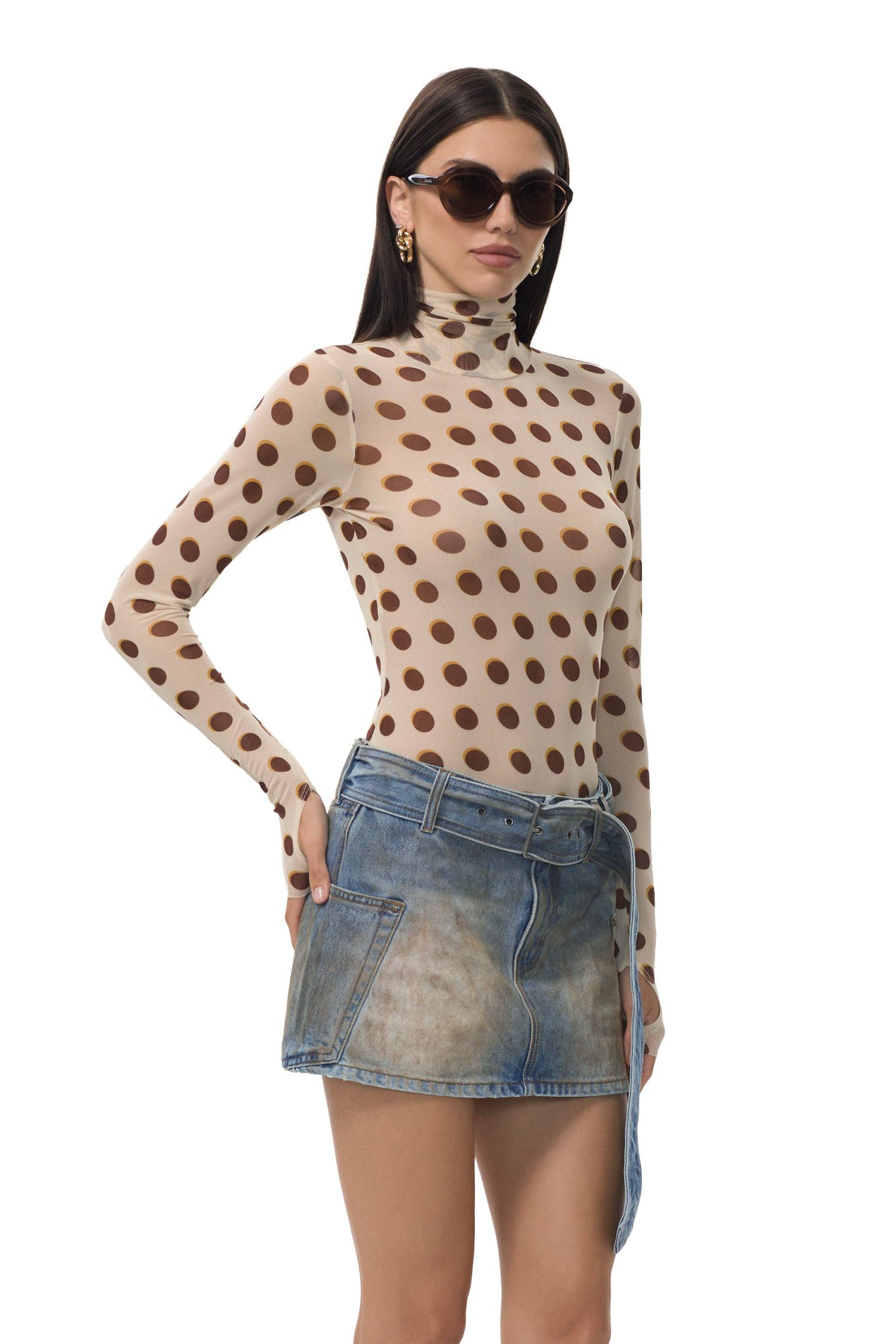 Zadie Top - Gold Halo Dot