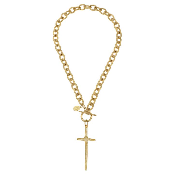 Elongated Cross Necklace