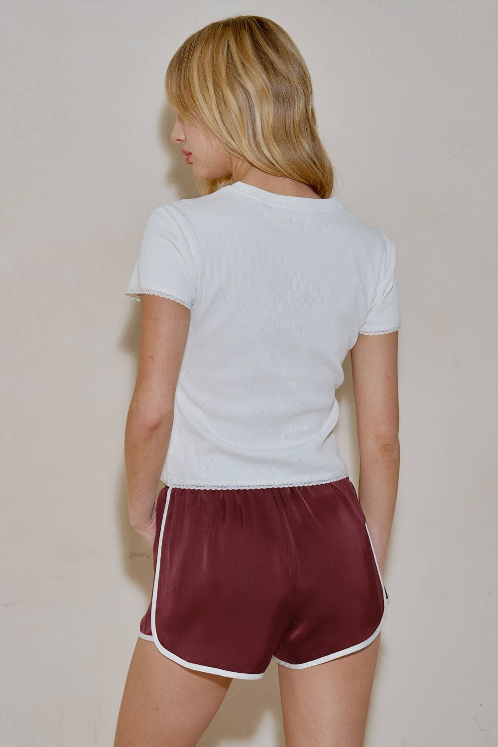 Woven Satin Dolphin Shorts