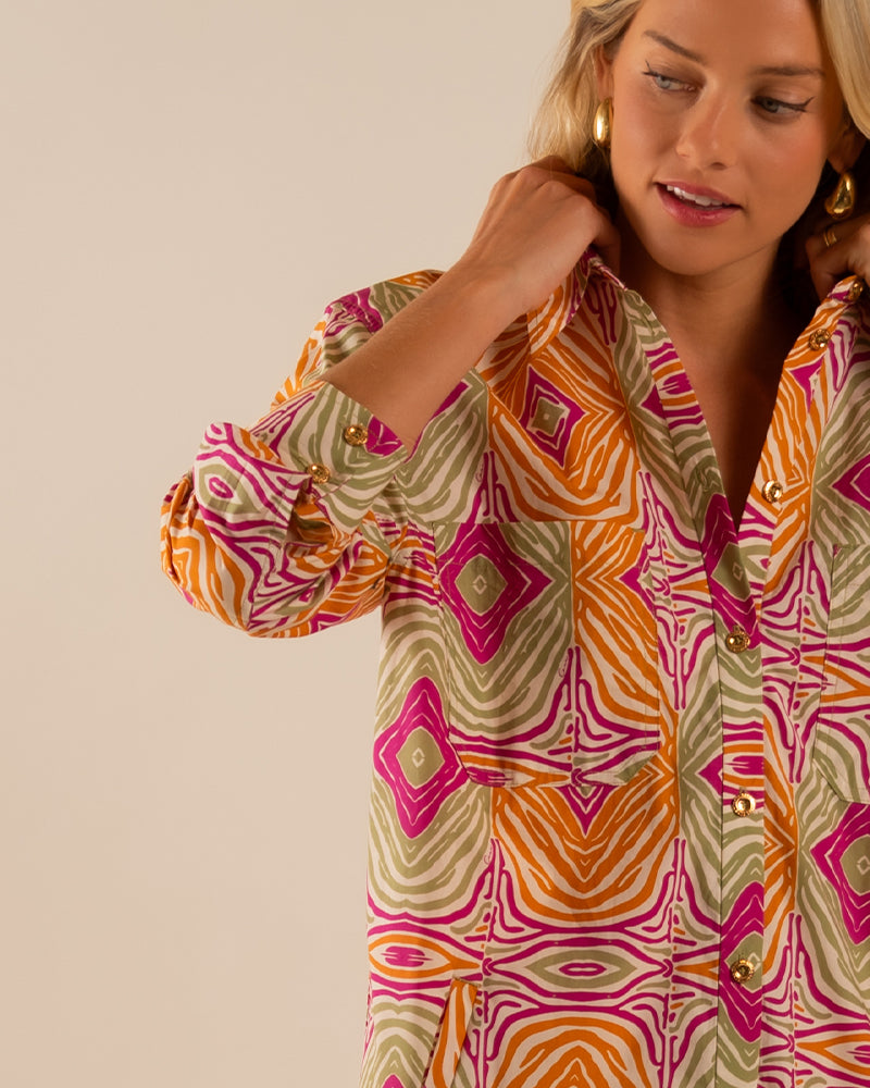 Preslie Poplin Shirt Dress Mesmerized