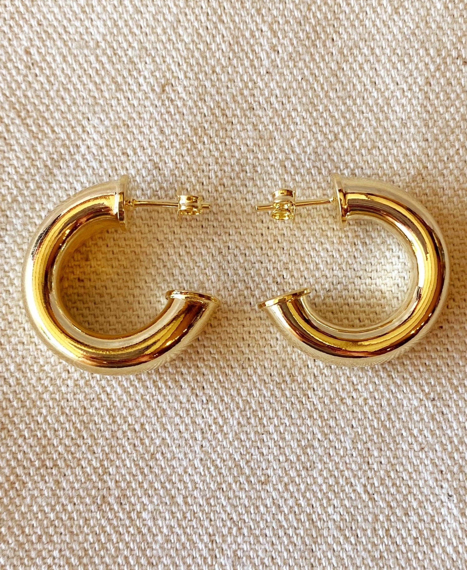 Chubby C-Hoop Gold Filled Earrings