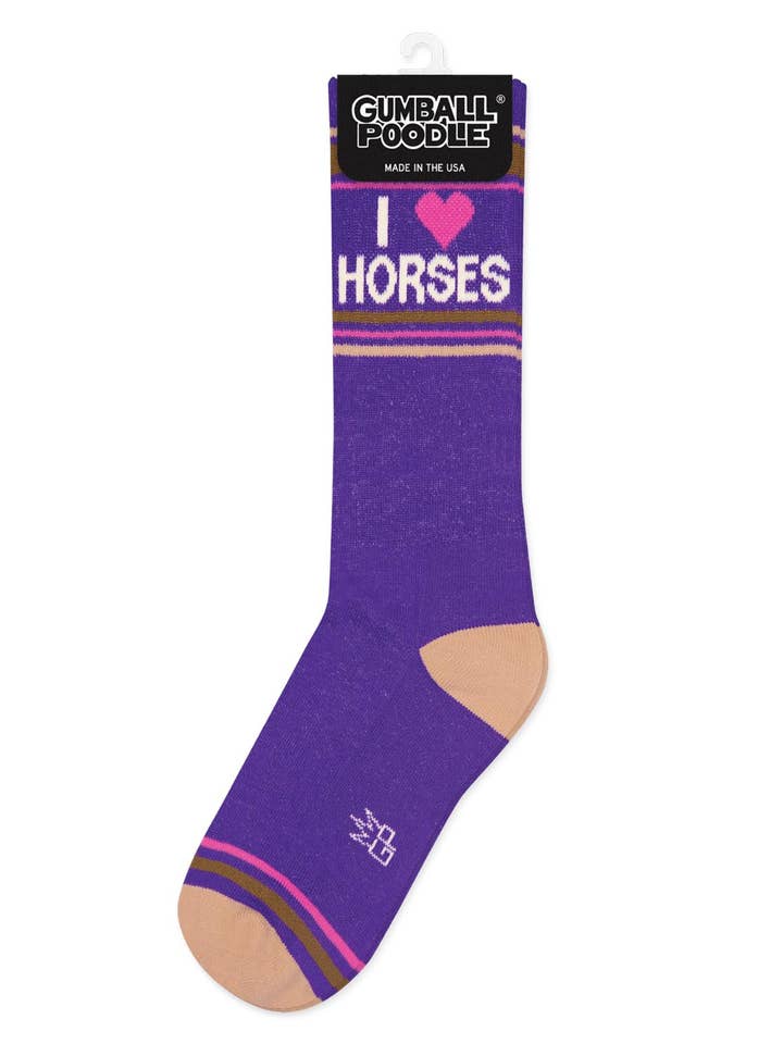 I ❤️ Horses Gym Crew Socks