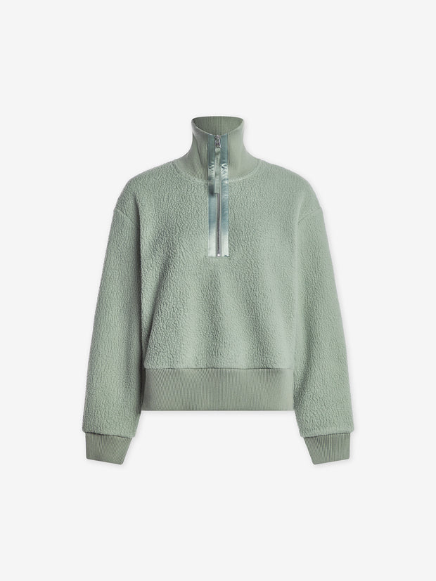 Roselle Half-Zip Fleece- Lily Pad