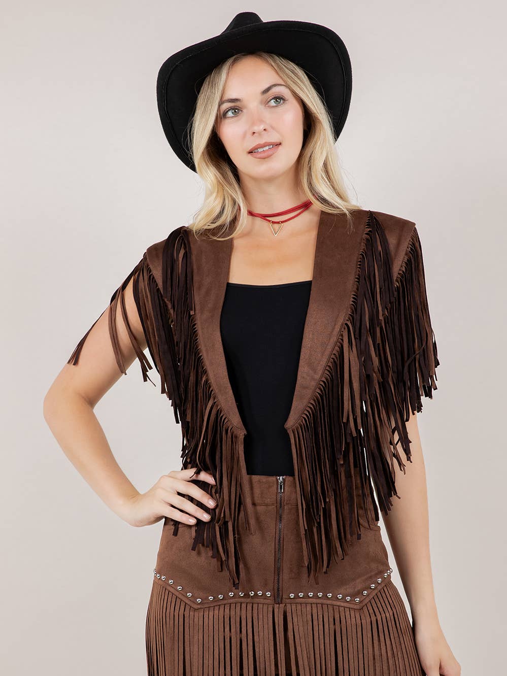 Stephanie FRINGE SUEDE Cape