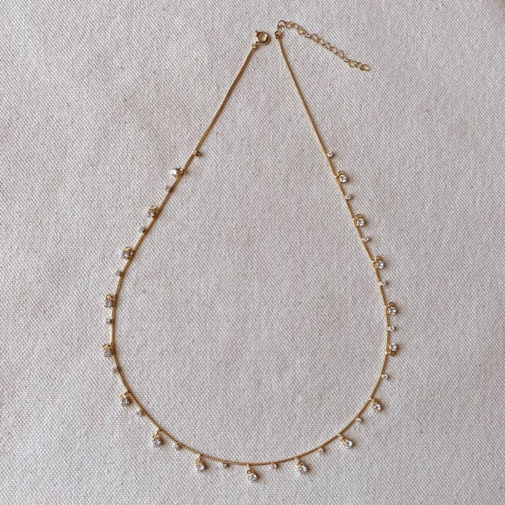 18k Gold Filled Sparkling Necklace